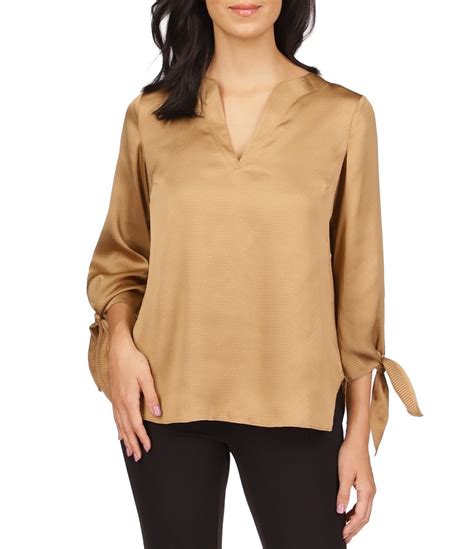 michael kors black 3 4 sleeve blouse|Michael Kors blouses clearance.